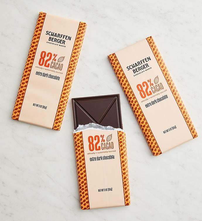 Scharffen Berger® 82% Cacao Extra Dark Chocolate Bars   3 Pack