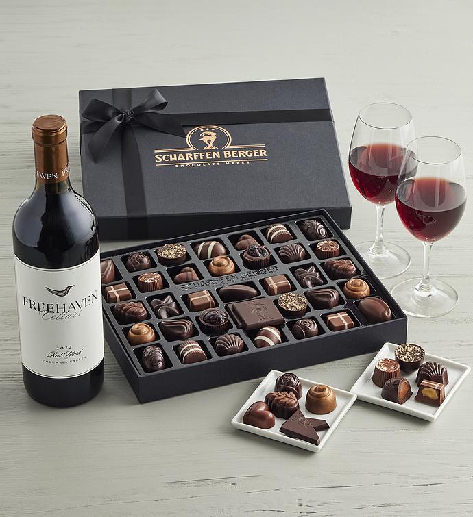 Scharffen Berger® Chocolatier's Collection - 36 Piece with Freehaven Cellars™ Red Wine Blend