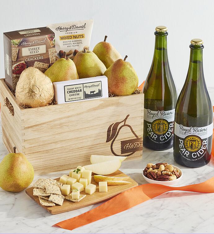 Classic Harry & David® Gift Basket with Royal Riviera™ Hard Pear Cider