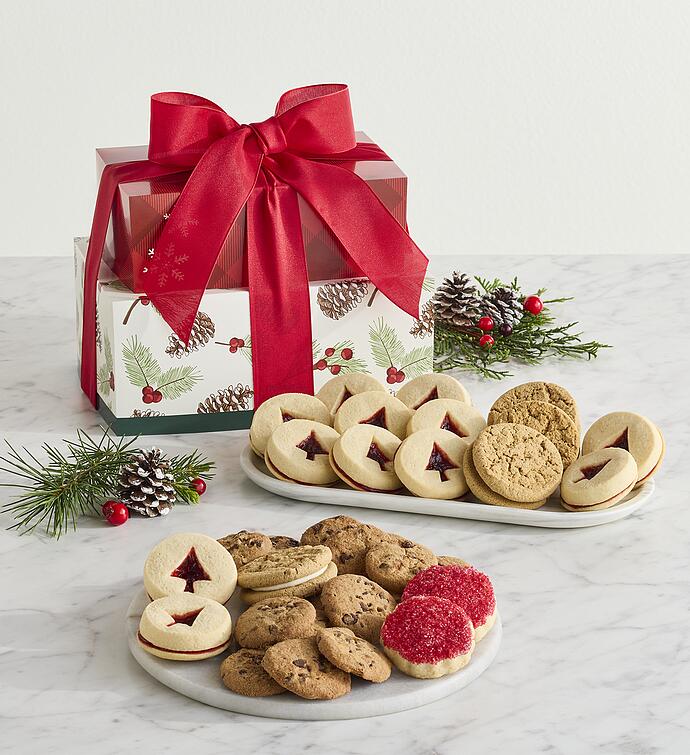 Tower of Holiday Cookies