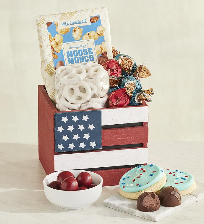 Red, White, and Blue Gift Box