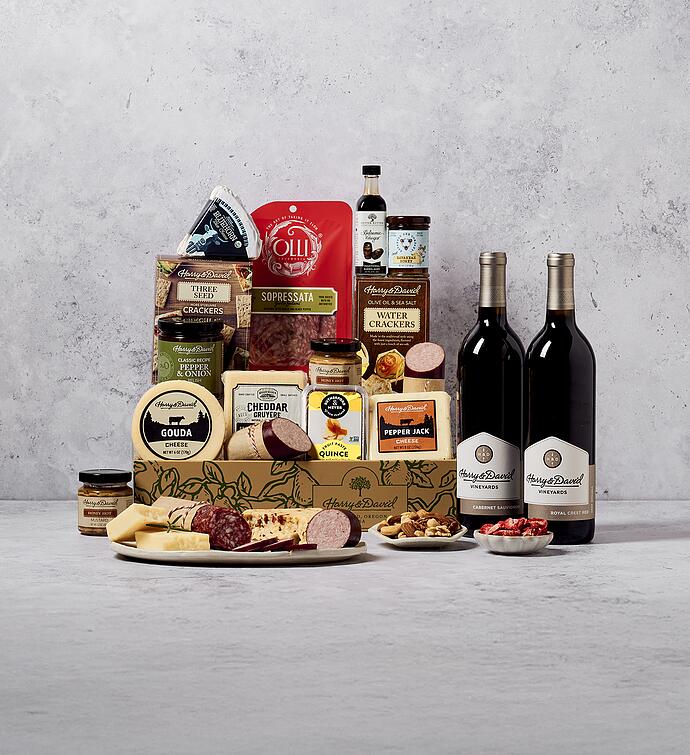 Supreme Meat and Cheese Gift with Wine