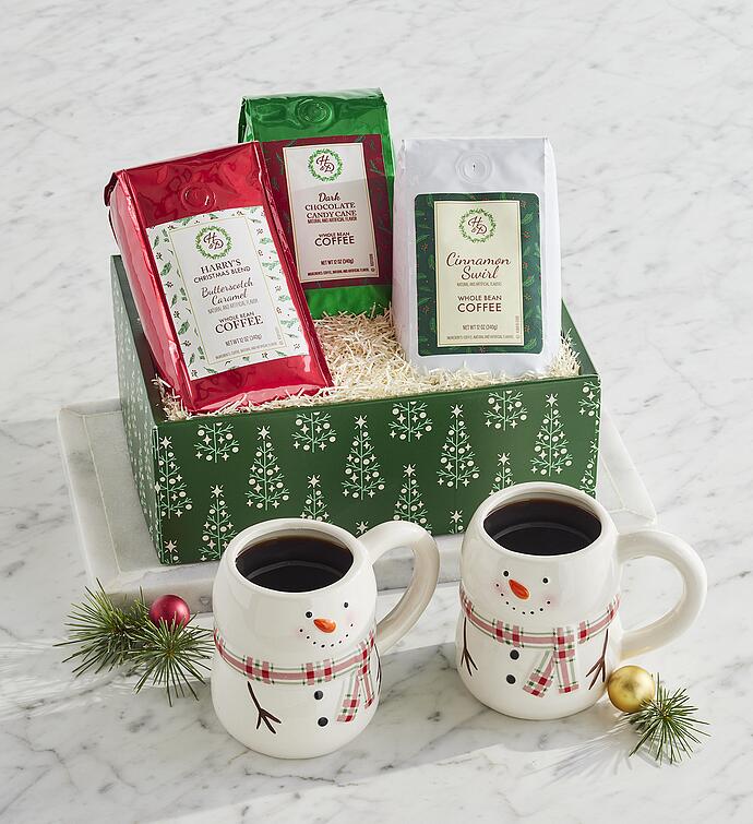 Holiday Coffee Trio and Mugs Gift