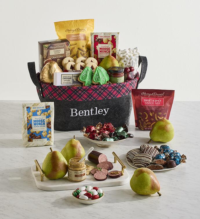 Deluxe Personalized Christmas Gift Basket 