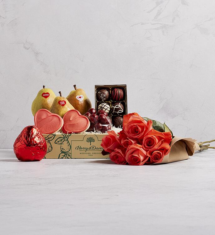 Classic Valentine's Day Gift Box with Roses
