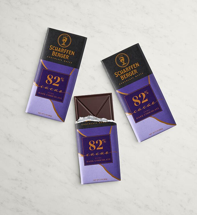 Scharffen Berger® 82% Cacao Extra Dark Chocolate Bars - 3 Pack 