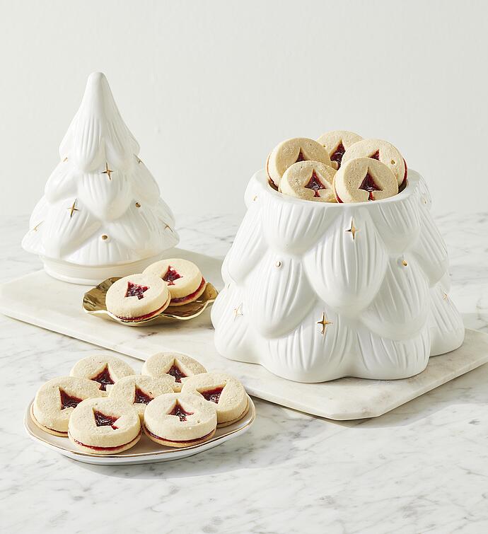 Holiday Tree Cookie Jar with Cookies