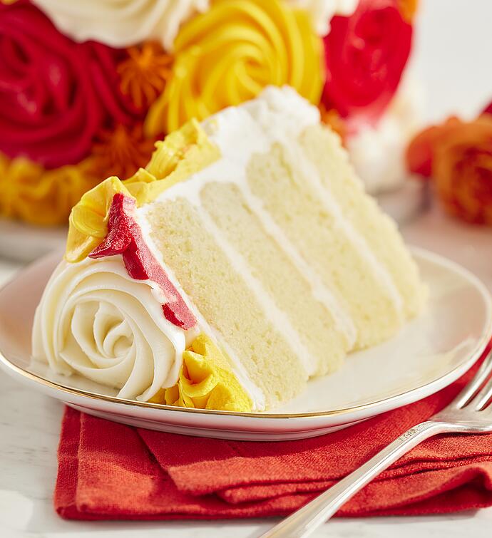 Autumn Rose Vanilla Cake