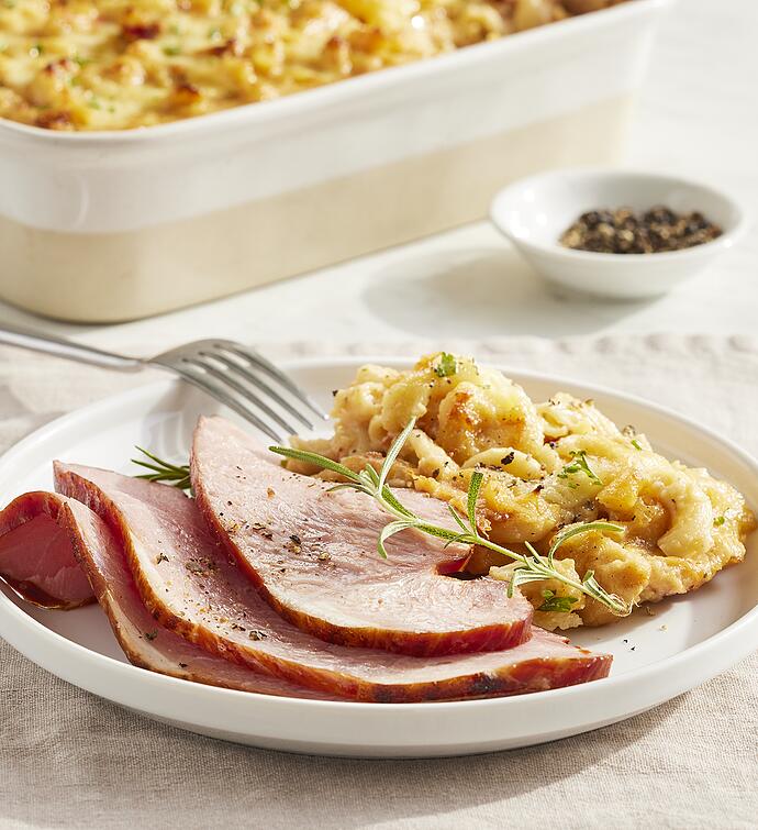Boneless Carving Ham and Gourmet Mac and Cheese