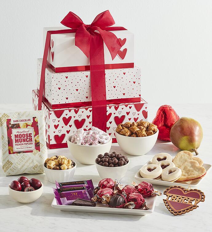 Harry & David® Valentine's Day Gift Tower with Personalized Wooden Ornament
