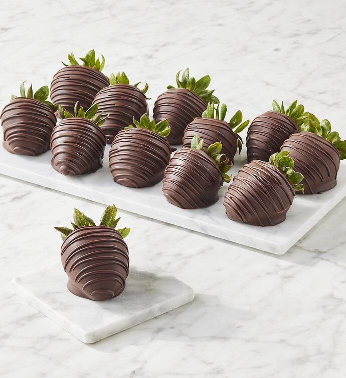 Harry & David® Belgian Dark Chocolate Hand-Dipped Strawberries - 12 Count 