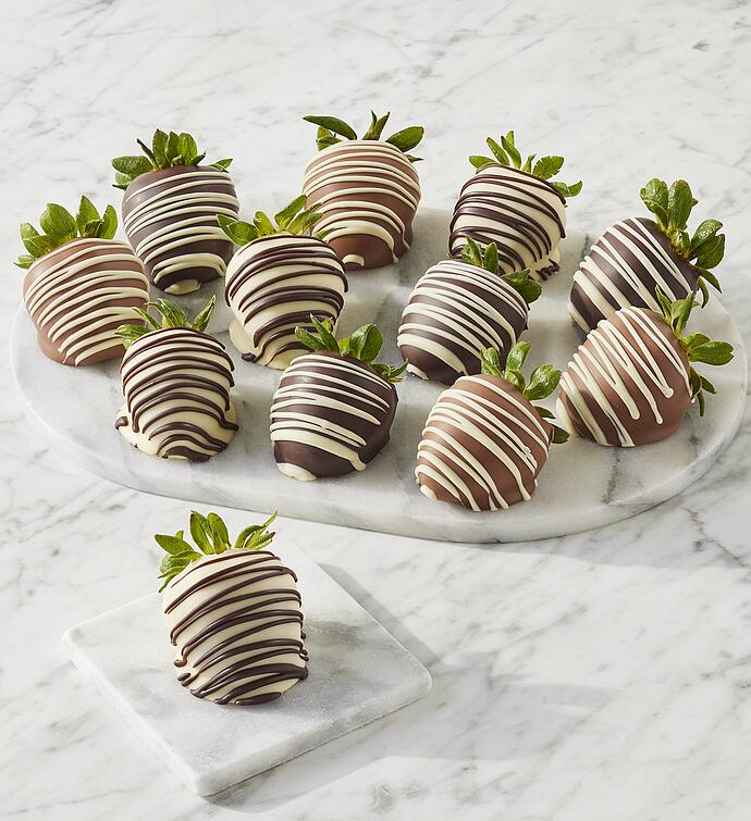 Harry & David® Belgian Chocolate Hand Dipped Strawberries Medley   12 Count
