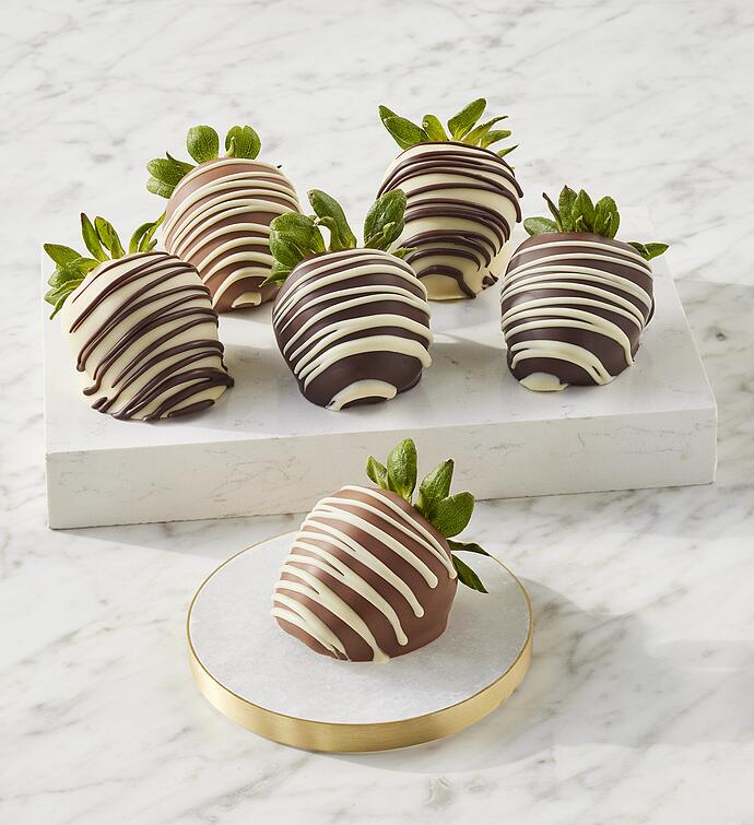 Harry & David® Belgian Chocolate Hand Dipped Strawberries Medley   6 Count