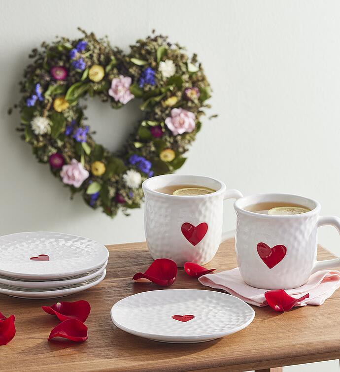 Elegant Valentine's Day Heart Wreath