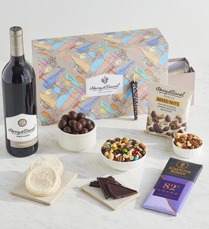 Toast Worthy Treats Gift Box with Wine