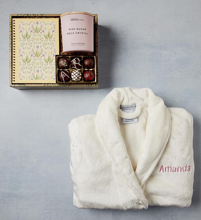 Personalized Robe with Self-Care Gift Box 