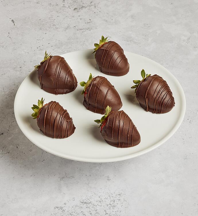 Scharffen Berger™ Milk Chocolate Hand Dipped Strawberries   6 Count