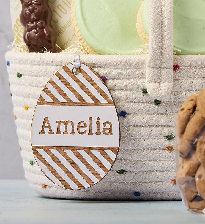 Easter Fun Gift Basket with Personalized Ornament 