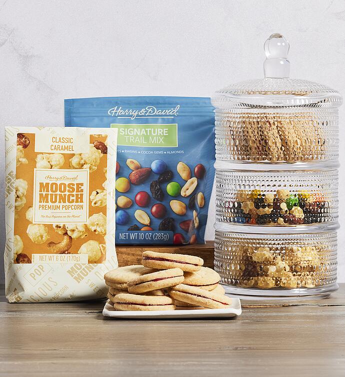 Glass Candy Jar and Treats