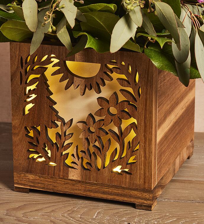 Illuminated Floral Centerpiece Box