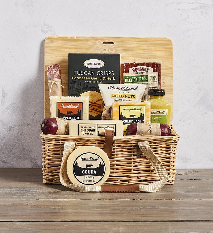 Deluxe Meat and Cheese Gift Basket