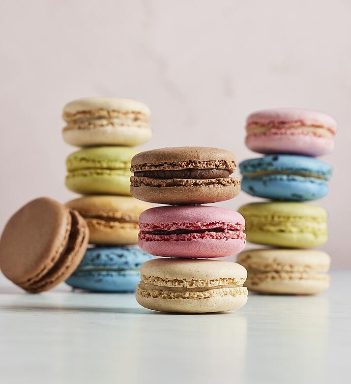 Ladurée Mother's Day Macaron Pink Gift Box of 12 - Paired with Cherished Blooms Bouquet