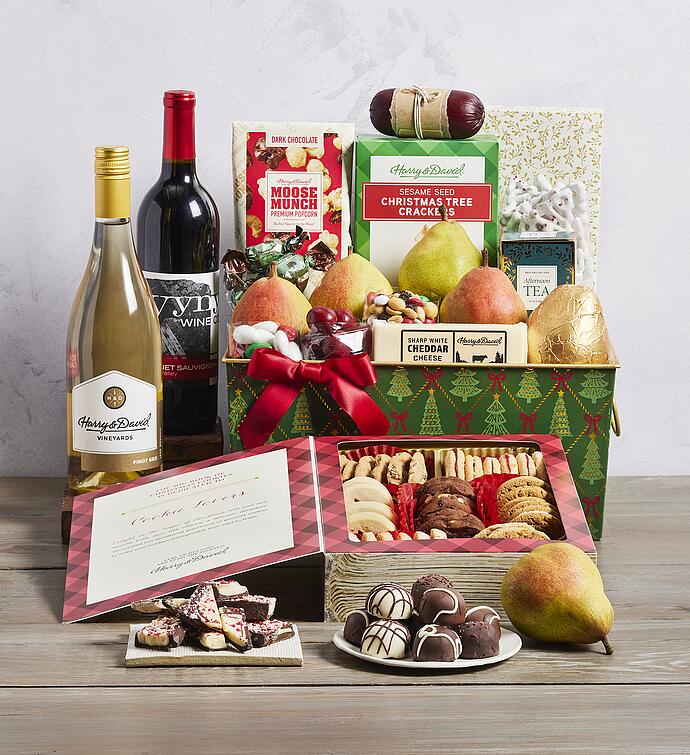 Supreme Christmas Gift Basket with Wine
