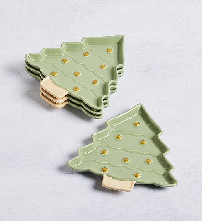 Holiday Appetizer Plates - Set of 4