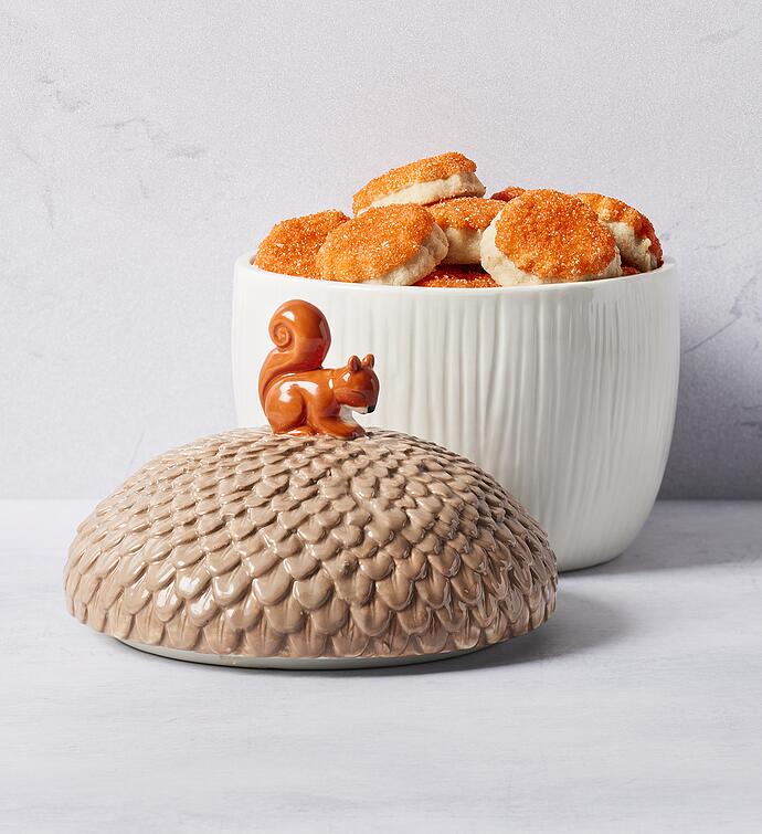Acorn Cookie Jar with Cookies