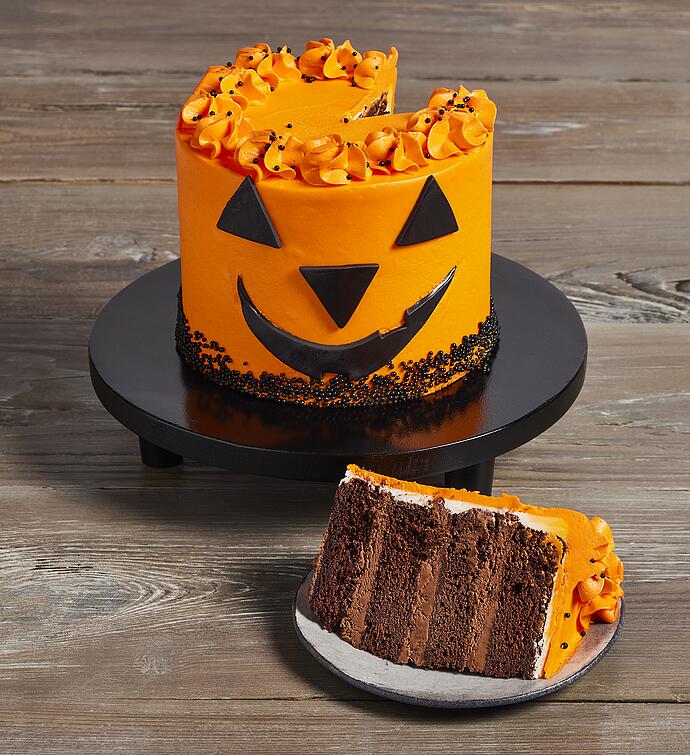 Jack-o'-Lantern Chocolate Cake