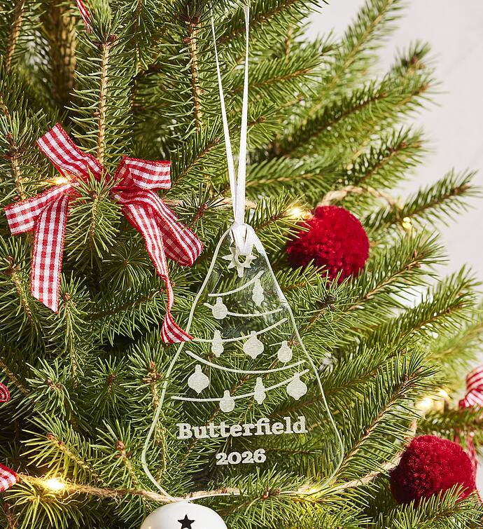 Decorated Spruce Christmas Tree with Christmas Ornament