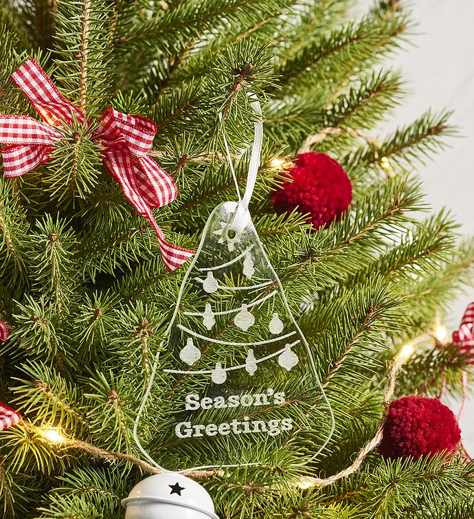 Decorated Spruce Christmas Tree with Christmas Ornament