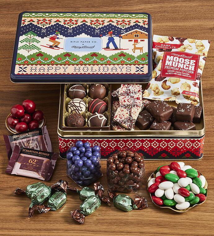 RIFLE PAPER CO. HARRY & DAVID Holiday Sweets Tin Gift