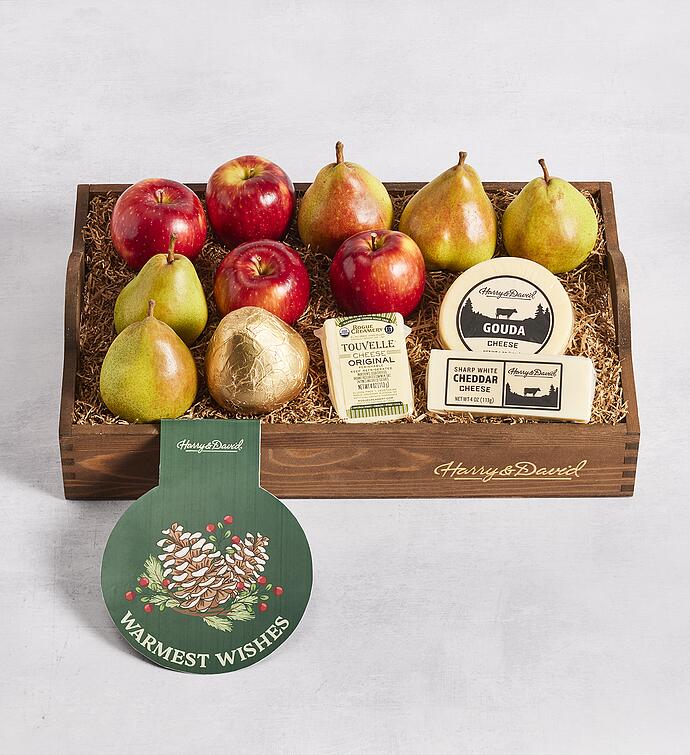 Holiday Apples, Pears, and Cheese Gift