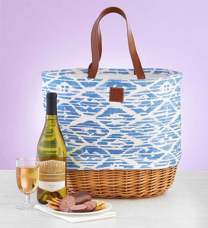 Summer Picnic Tote with Wine