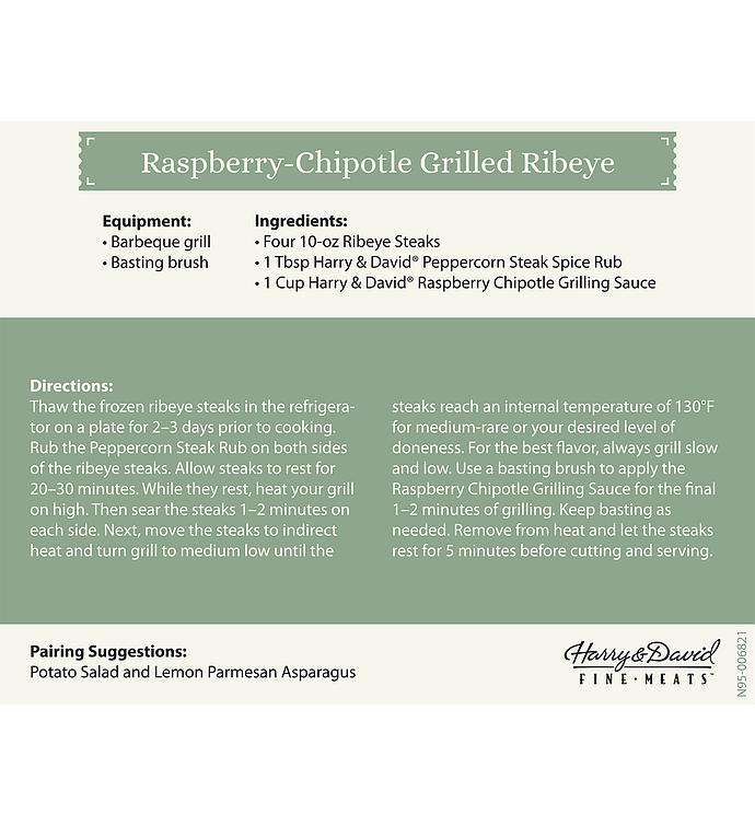 Raspberry-Chipotle Ribeye Steaks