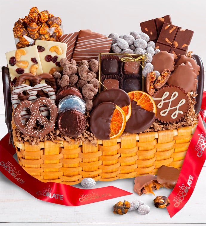 Simply Chocolate® Deluxe Splendid Sweets Basket