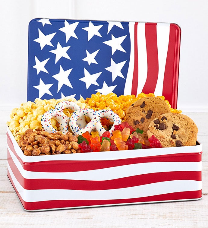 Waving Flag Gift Box Tin