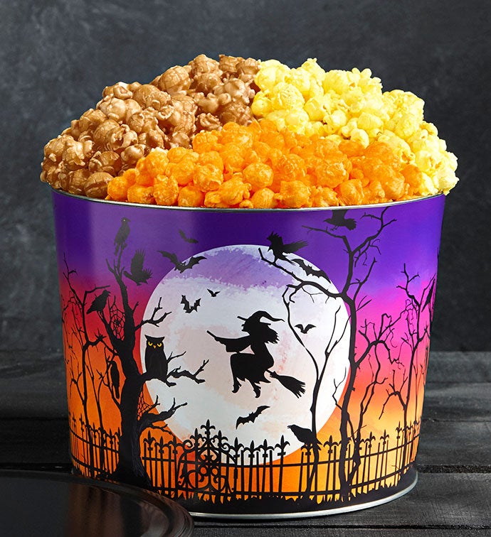 Bat Moon Rising 2 Gallon 3 Flavor Popcorn Tin