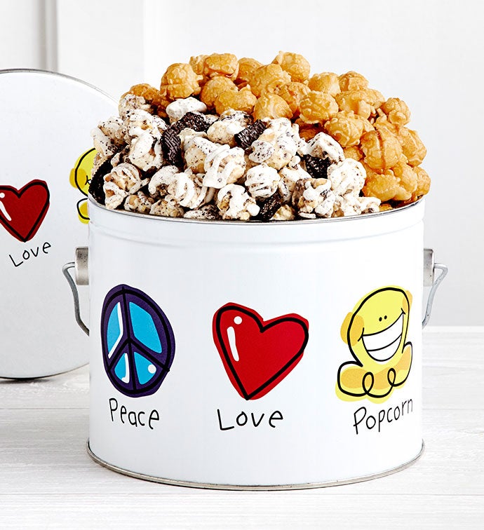 Peace, Love & Popcorn 1/2 Gallon Pail