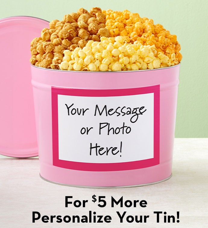 Tins With Pop&reg; Personalized Pink Tin