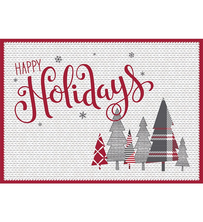 Tins With Pop® 4 Gallon Happy Holiday Plaid Trees