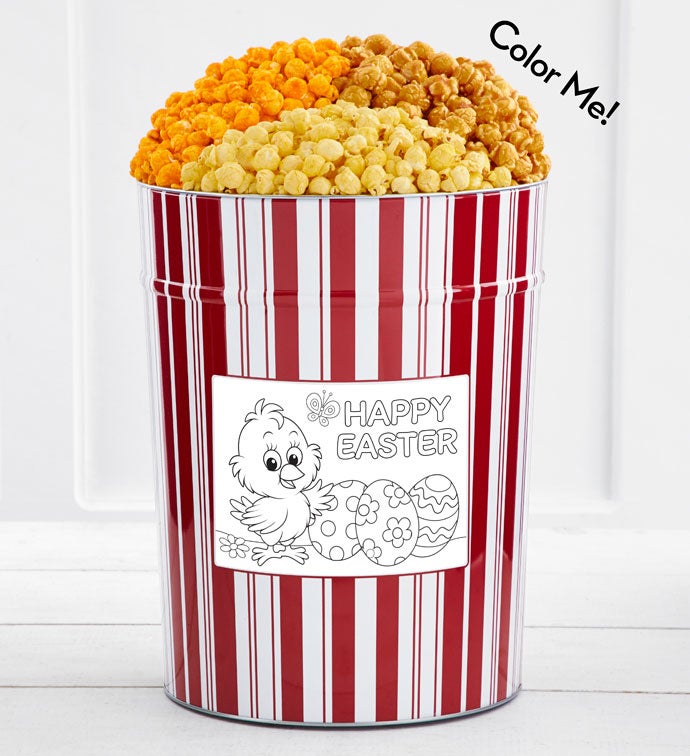 Tins With Pop® 4 Gallon Happy Easter Chic With Eggs Color Me