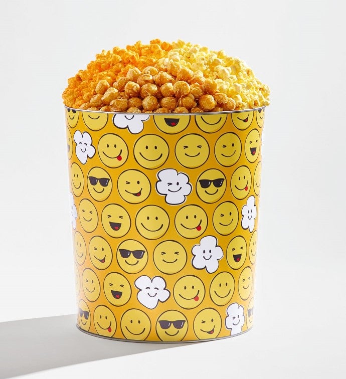 Make You Smile 3 1/2 Gallon 3 Flavor Popcorn Tin